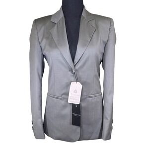 Aldo Conti Italia Sage Green Pure New Wool Blazer Jacket Professional NWT